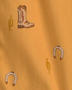 Baby Boy Western Long-Sleeve Bodysuit - Khaki, image 2 of 3 slides