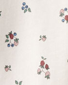 Toddler Girl Organic Cotton French Terry Sweatshirt in Berry Blossom Print, image 3 of 4 slides