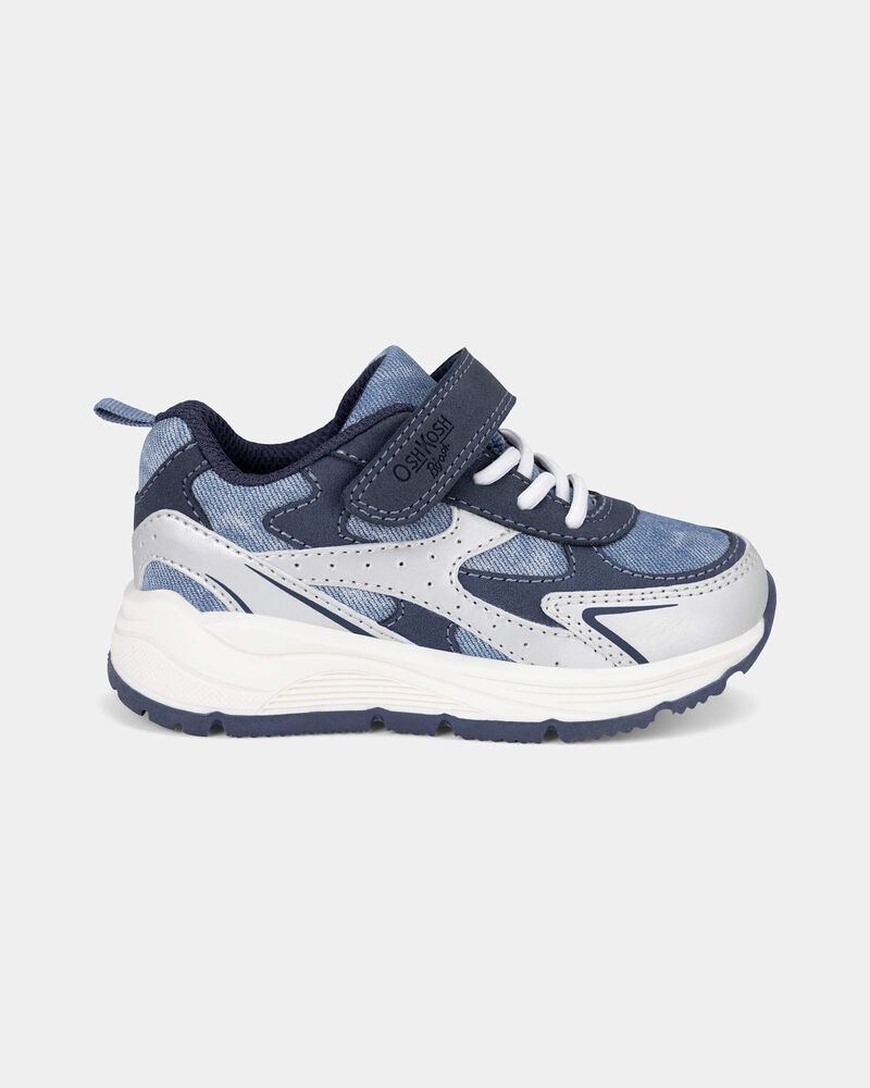 Toddler Boy Sneakers - Blue/Silver, image 2 of 6 slides