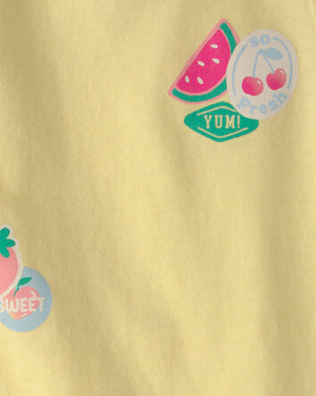 Toddler Girl Fruit Sticker Graphic Tank - Yellow, 