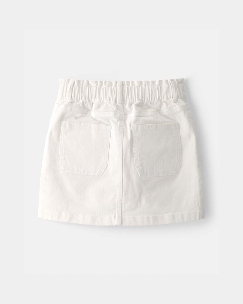 Girls Utility Skirt  - White, image 2 of 4 slides