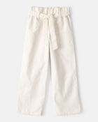 Girls Corduroy Wide-Leg Pants - Ivory, image 1 of 4 slides