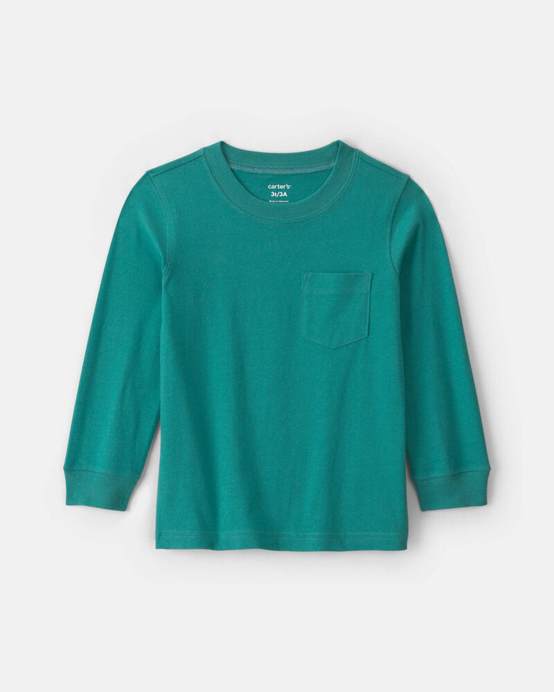 Toddler Boy Long-Sleeve T-Shirt - Green, image 1 of 3 slides