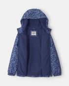 Filles - Blouson mi-&eacute;paisseur &agrave; motif fleuri pour fille - Bleu marine, image 2 sur 3 diapositives