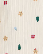 Kid Holiday Print 2-Piece Pyjama Set , image 2 of 3 slides