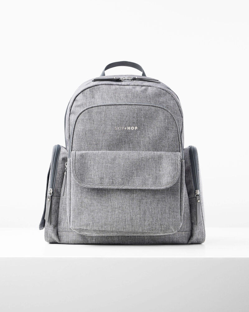 Luna Backpack Diaper Bag - Heather Grey, image 1 of 4 slides