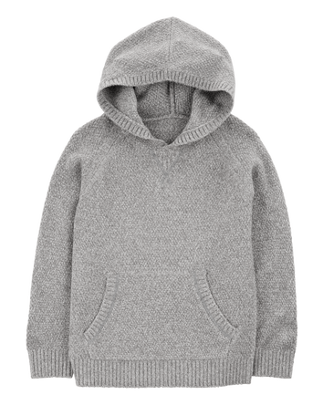 Kid Chunky Waffle Pullover Sweater - Gray, 