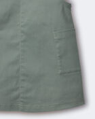 Toddler Girl Otter Pocket Denim Jumper - Olive, image 6 of 6 slides