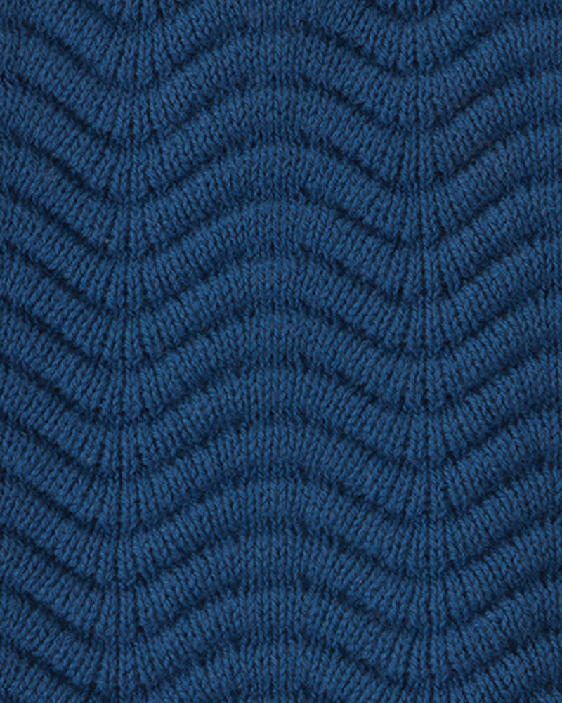 B&eacute;b&eacute; fille - D&eacute;bardeur en tricot - Bleu marine, image 2 sur 2 diapositives