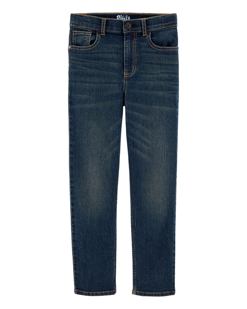 Enfant Jeans droit (coupe &eacute;troite) - d&eacute;lavage teint&eacute; authentique, image 1 sur 2 diapositives