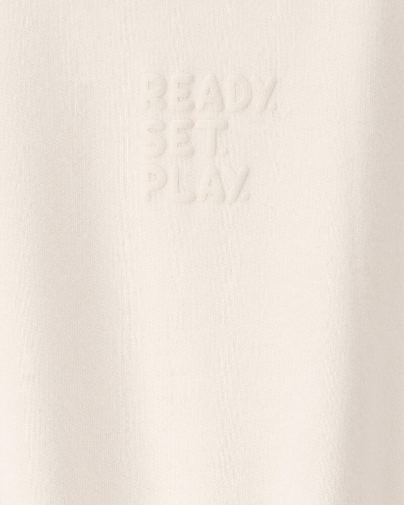 Toddler Girl 'Ready Set Play' French Terry Pullover Sweatshirt - Ivory, image 3 of 4 slides