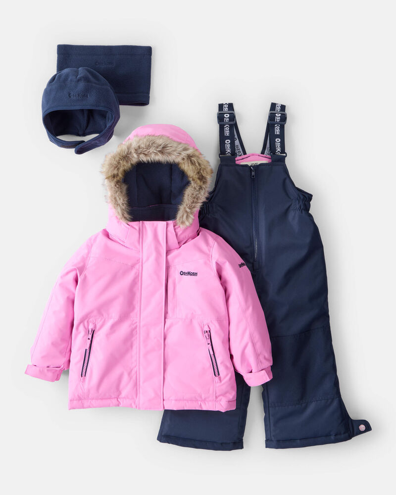 Toddler Girl 2-Piece Taslan Snowsuit Set - Pink
, image 1 of 13 slides