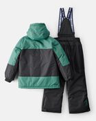 Boys 2-Piece Taslan Snowsuit Set - Green, image 2 of 12 slides