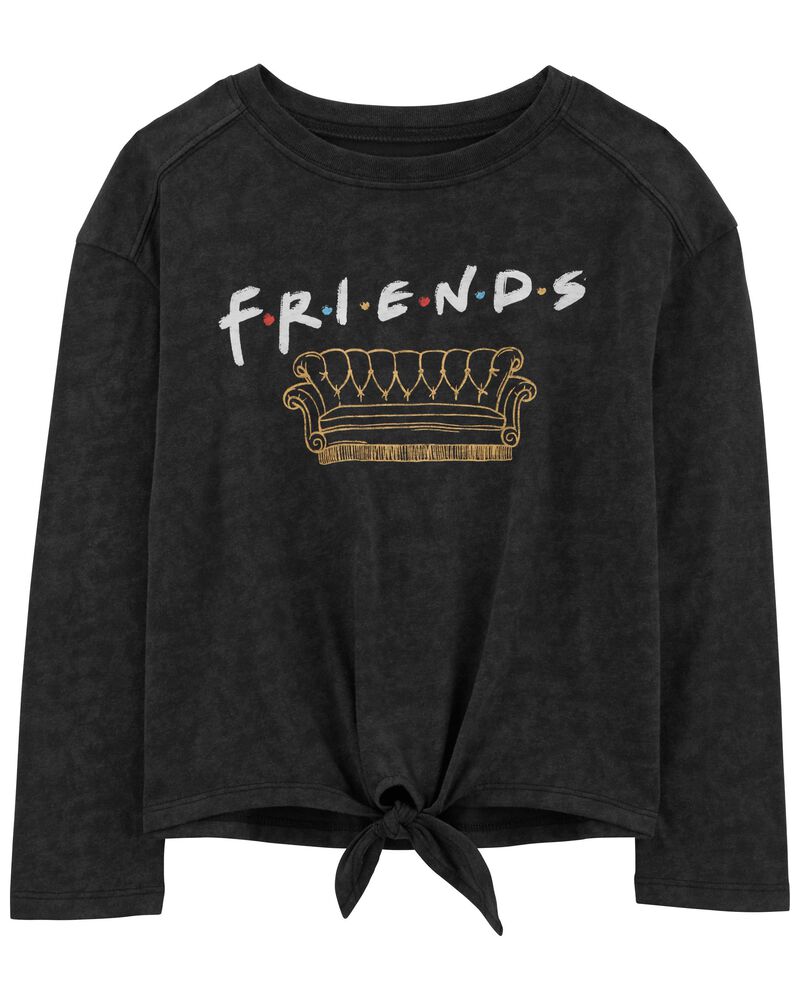 Kid Friends Long-Sleeve Tie-Front T-Shirt, image 1 of 2 slides