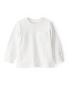 Long-Sleeve Pocket Tee - White, image 1 of 3 slides