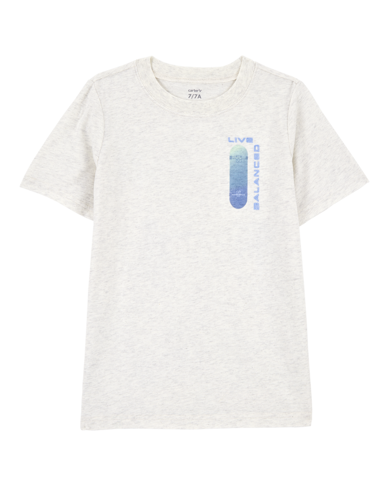 Kid Skateboard Woven Short-Sleeve Tee - Gray, image 1 of 5 slides