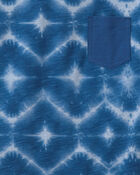Boys Geometric Tie-Dye Pocket Tee - Blue, image 2 of 3 slides