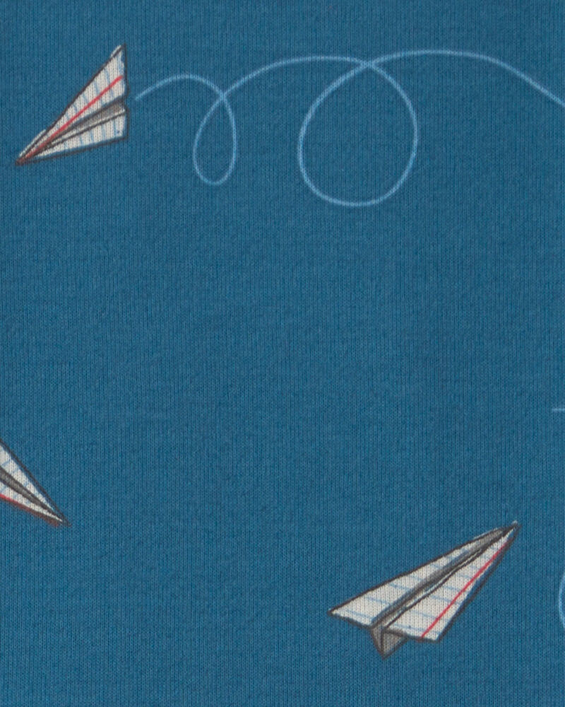Tout-petit gar&ccedil;on - Pyjama 2 pi&egrave;ces en 100&nbsp;% coton &agrave; motif d&rsquo;avions en papier - Bleu marine, image 2 sur 2 diapositives