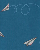 Tout-petit gar&ccedil;on - Pyjama 2 pi&egrave;ces en 100&nbsp;% coton &agrave; motif d&rsquo;avions en papier - Bleu marine, image 2 sur 2 diapositives