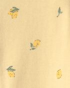 Baby Lemon 2-Way Zip 100% Cotton Sleeper - Yellow, image 3 of 4 slides