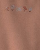 Toute-petit fille - Ensemble 2 pi&egrave;ces haut en molleton et pantalon &agrave; motif floral &ndash; Brun, image 4 sur 4 diapositives
