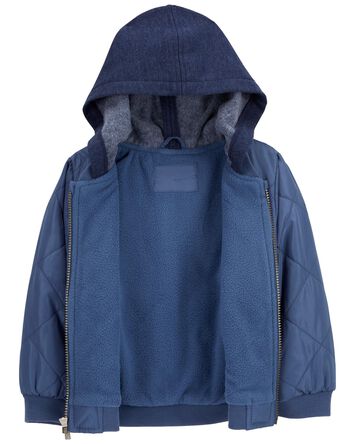 Kid Quilted Fleece Lined Jacket, 