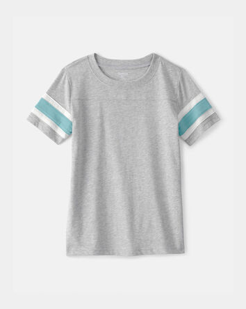 Boys Striped Short-Sleeve T-Shirt - Grey, 