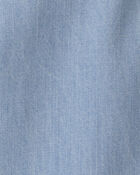 B&eacute;b&eacute; - Barboteuse sans manches en chambray - Bleu, image 4 sur 4 diapositives