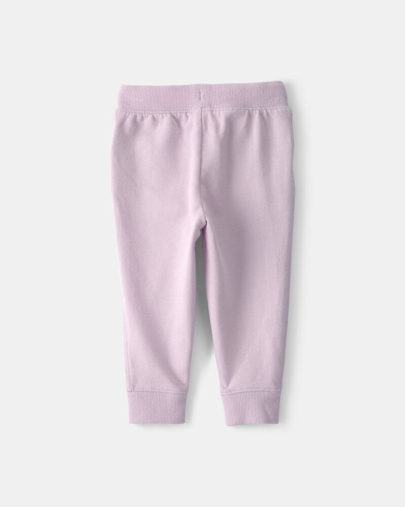 B&eacute;b&eacute; fille - Pantalon de jogging en tricot avec cordon de serrage - Mauve, image 2 sur 3 diapositives