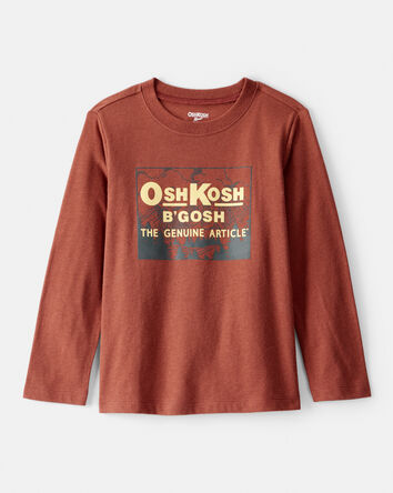Tout-petit garçon - T-shirt à manches longues et imprimé rétro OshKosh B'Gosh – Brun, 