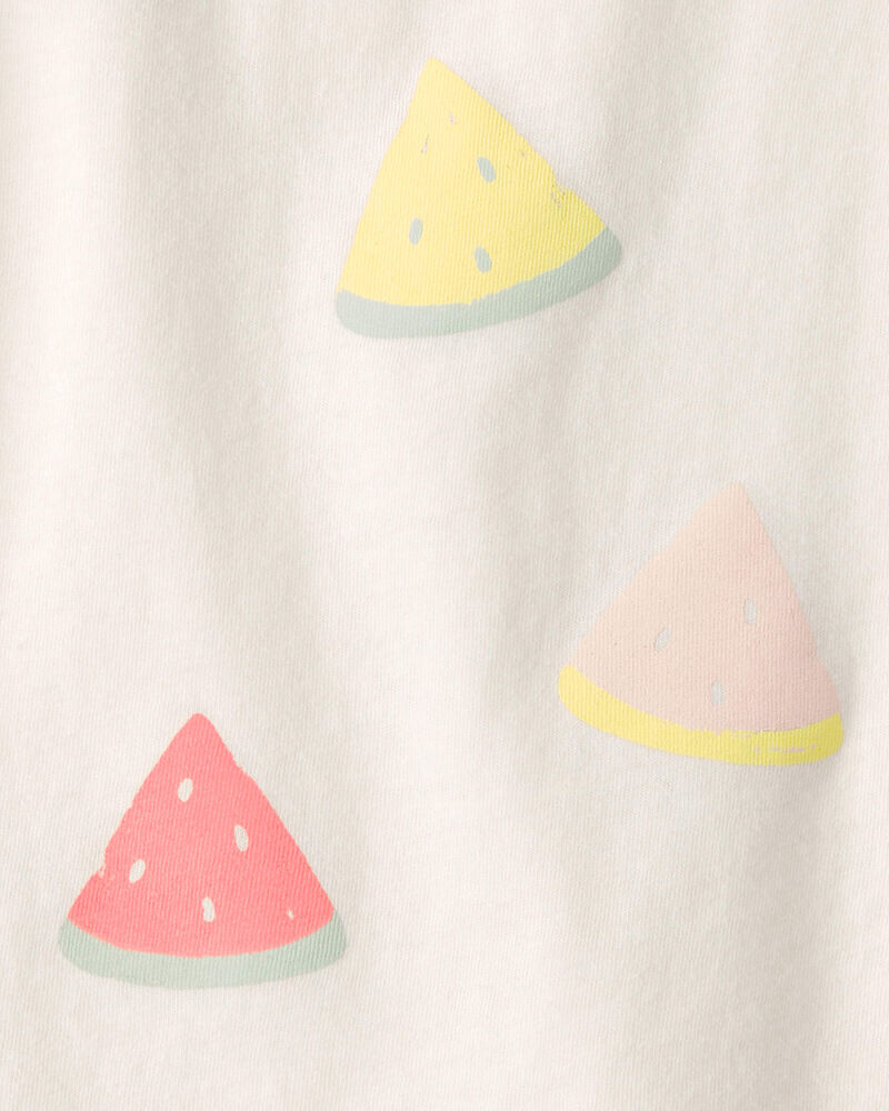 Toddler Girl Watermelon Graphic Tee - Cream, image 2 of 3 slides