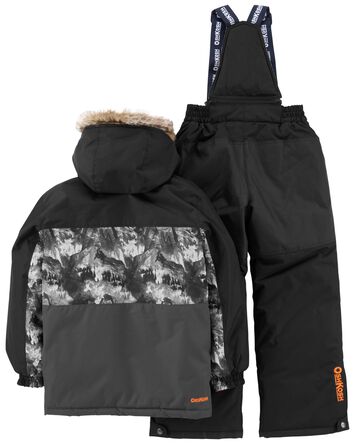 Kid 2-Piece Snowsuit With Bonus Hat And Neck Warmer, 