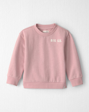 Tout-petit fille - Chandail en coton biologique &laquo;Big Sis&raquo;, 