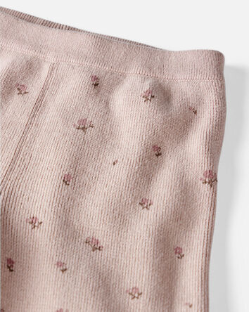 Toddler Girl 2-Piece Organic Cotton Sweater Knit Top & Pant Set, 