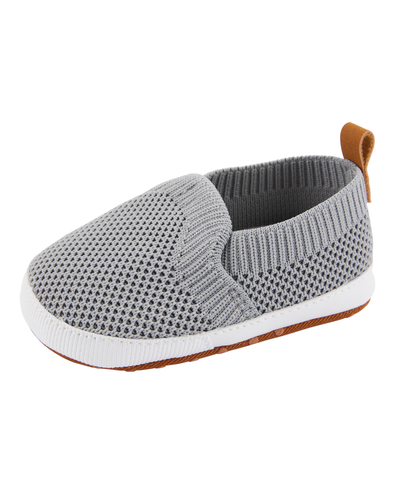 Bébé Chaussures à enfiler en maille souple - Gris, image 6 sur 7 diapositives