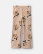 Toute-petite fille - Legging extensible &agrave; jambe &eacute;vas&eacute;e en coton &agrave; motif floral - Beige, image 2 sur 3 diapositives