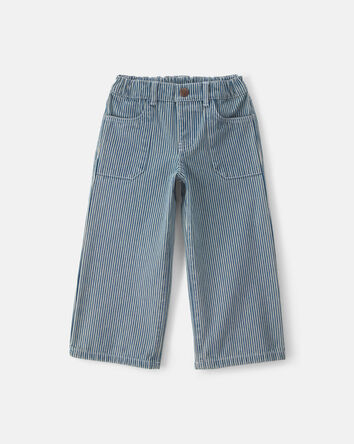 Tout-petit fille- Jean d&eacute;contract&eacute; &agrave; rayures hickory - D&eacute;lav&eacute; clair, 