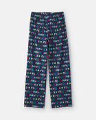 Kids Feliz Navidad' Christmas Fleece Loose Fit Pyjama Bottoms - Navy Blue, image 2 of 4 slides
