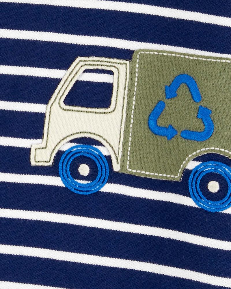 Navy Recycle SnapUp Romper