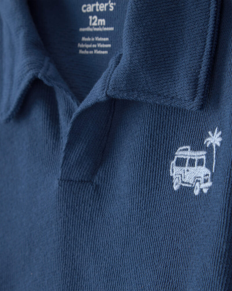 B&eacute;b&eacute; gar&ccedil;on - Ensemble de haut et de short 2 pi&egrave;ces - Bleu, image 3 sur 5 diapositives