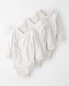 Baby 3-Pack Organic Cotton Snap Bodysuits, image 1 of 3 slides