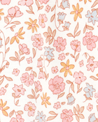 Baby Girl Floral 2-Way Zip Cotton Sleeper pyjamas, image 2 of 4 slides