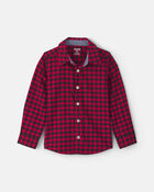 Tout-petit gar&ccedil;on - Chemise manches longues &agrave; carreaux buffalo - Rouge/Noir, image 1 sur 2 diapositives