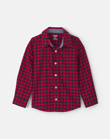 Tout-petit gar&ccedil;on - Chemise manches longues &agrave; carreaux buffalo - Rouge/Noir, 
