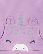 Baby 2-Piece Glitter Unicorn Sweatshirt & Legging Set, image 2 of 3 slides