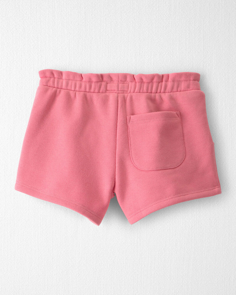 Toddler Girl Knit Shorts Made with Organic Cotton, image 3 of 5 slides