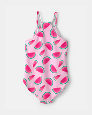 Girls Watermelon 1-Piece Swimsuit - Pink, 