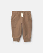 Baby Boy 2-Piece 'Lil Man' Striped Long-Sleeve Bodysuit & Pant Set - Brown, image 3 of 6 slides