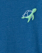 B&eacute;b&eacute; gar&ccedil;on - T-shirt &agrave; imprim&eacute; tortue de mer - Bleu, image 3 sur 3 diapositives