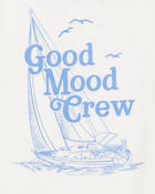 Enfant T-shirt imprimé à manches courtes Good mood crew - Blanc, image 2 sur 3 diapositives